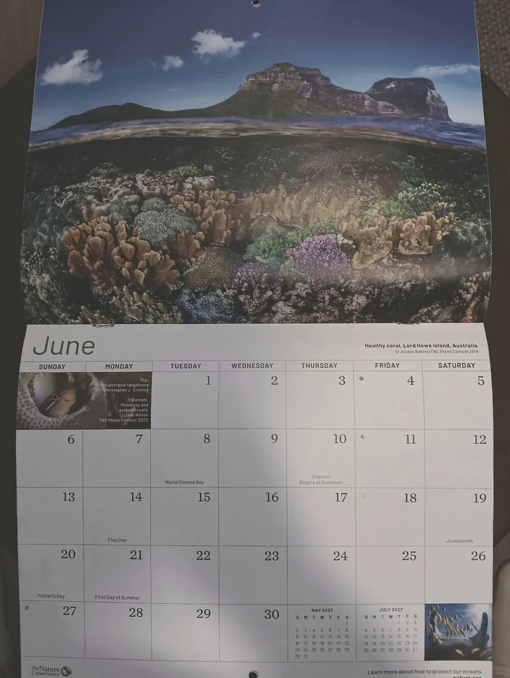 2027 Nature Conservancy Wall Calendar